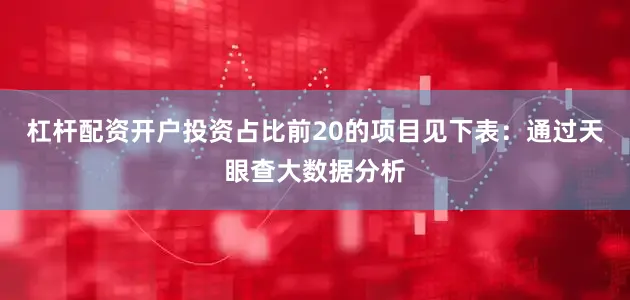 杠杆配资开户投资占比前20的项目见下表：通过天眼查大数据分析
