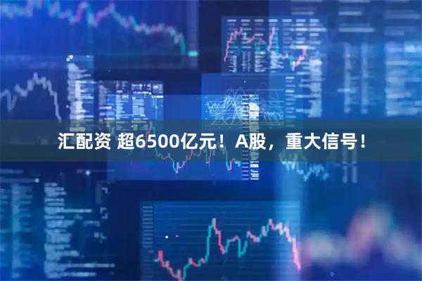 汇配资 超6500亿元！A股，重大信号！