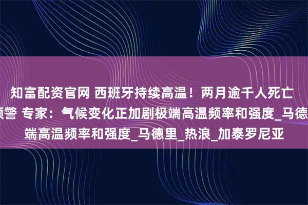 知富配资官网 西班牙持续高温！两月逾千人死亡 累计发布76次红色预警 专家：气候变化正加剧极端高温频率和强度_马德里_热浪_加泰罗尼亚